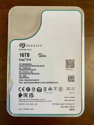 Seagate exos x18 16tb - seagate,